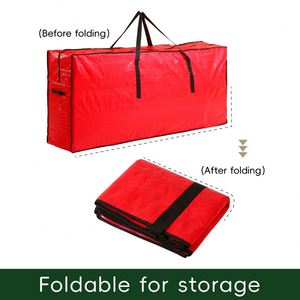 ถุงเก็บต้นคริสต์มาสสีแดงกันน้ำพร้อมหูหิ้วทนทาน - Product Image 6