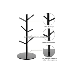 14 inch Acrylic cốc cà phê chủ cây hình Acrylic tổ chức với 6 móc có thể tháo rời Mug đứng - Product Image 2