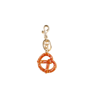 Fresh Baked Pretzel Bread Charm Keychain Cute Simulation Cookie Toast Bakery Food Purse Pendant Keyring Key Chain Accessories