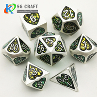 Dés polyédriques solides en métal de 6 mm, ensemble de dés miniatures pour D&D, dés de jeu personnalisés de 10 mm pour Dungeons and Dragons
