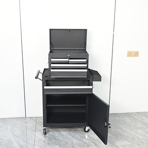 Carrito de Almacenamiento de Herramientas de Hierro con 7 Cajones, <span class=keywords><strong>Ruedas</strong></span> con Bloqueo, Cerradura con Llave, Longitud Personalizable OEM, Capacidad de Carga de 300 kg, para <span class=keywords><strong>Taller</strong></span> - Product Image 3