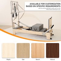 Offre Spéciale : Machine de Pilates Reformer en Bois de Chêne de Haute Qualité avec Demi-Tourne, Plusieurs Couleurs Disponibles