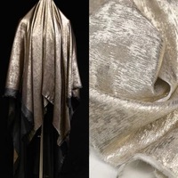 Tissu en mousseline fluorescente, estampage à chaud spécial, texture métallique, argent chaud brillant, robe, jupe à bretelles, tissu de créateur de mode