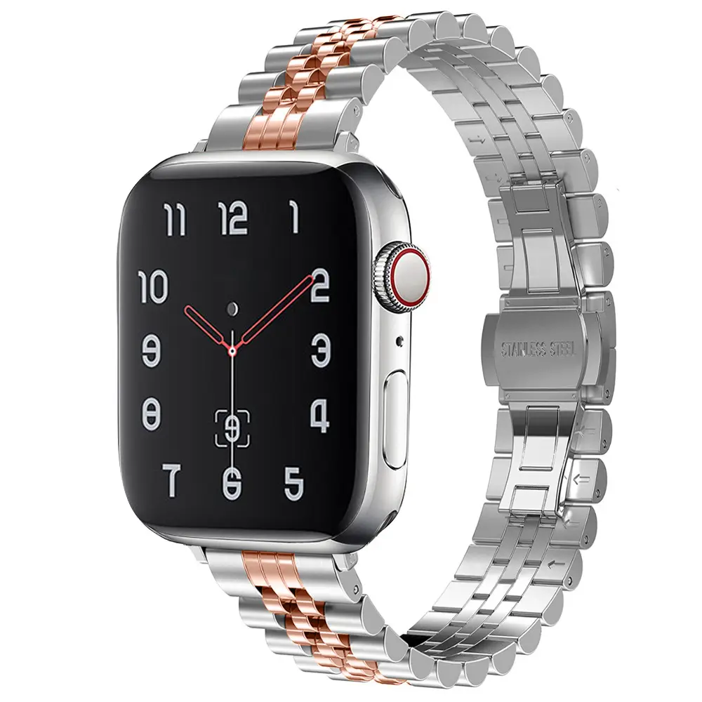 New five beads strap for apple watch band slim metal bracelet Ladies and Girls Replacement Wrist Straps