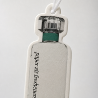 FTQS Désodorisant de voiture suspendu en forme de flacon de parfum, carte parfumée, OEM, marque privée, longue durée, cadeau automobile