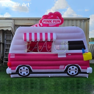 Xách tay Inflatable gian hàng kem xe tải van <span class=keywords><strong>pop</strong></span>-<span class=keywords><strong>up</strong></span> gian hàng thực phẩm ăn uống xe kiosk với đèn LED cho quảng cáo khuyến mãi DJ - Product Image 2
