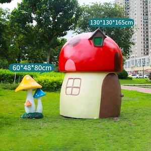 Decoración de Jardín con Forma de Hongo, Escultura de Planta de FRP para Exteriores, Decoración para Parques, Jardines de Infancia y Espacios Verdes - Product Image 5