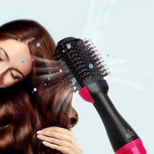 Brosse à air chaud 4-en-1 : Peigne chauffant multi-usages pour lissage et coiffage des cheveux, idéal pour cheveux raides et bouclés, séchage professionnel rapide - Product Image 1