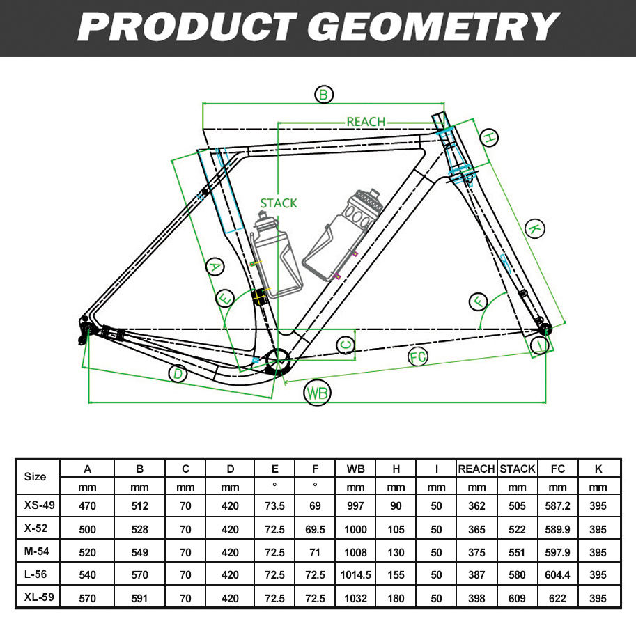 Bike Geometry Gravel Bike Frame Size Chart Gravel Bike Geometry