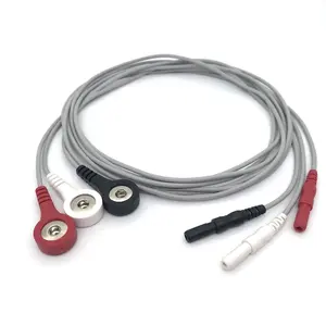 Китайская фабрика, медицинский 3 свинцовый ЭКГ-кабель, shieled ecg кабель для пациента
