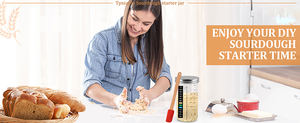 35oz Levain Starter Verre Bocal Thermomètre Grattoir Outil 1000ml Levain Conteneur Kit Maison Pause Cuisson Outil - Product Image 2