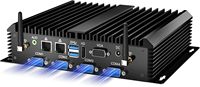 PC Industrial de Escritorio sin Ventilador, Core I7-5500U 2.4-3.0GHz, Windows 10 Pro, Doble LAN, Carcasa Metálica, 8-32GB RAM, en Stock