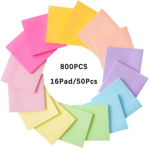 โน้ตขนาด A7ขนาดเล็ก8สีสดใสติดแน่น16แผ่น/50ชิ้นเครื่องเขียนในสำนักงานโรงเรียน - Product Image 6