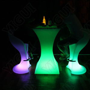 Factory Light up Night Club Lounge Outdoor High Top Cóctel Led Bar Muebles Mesa Led Mesas redondas para eventos Fiesta Jardín - Product Image 4