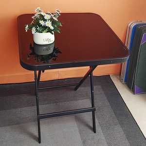 Hiện Đại Xách Tay Gấp Kính Bàn Ăn Trong Nhà Ngoài Trời Sử Dụng Cho Hộ Gia Đình Cắm Trại Ban Công Phong Cách Đồ Nội Thất Cho Phòng Ăn - Product Image 2