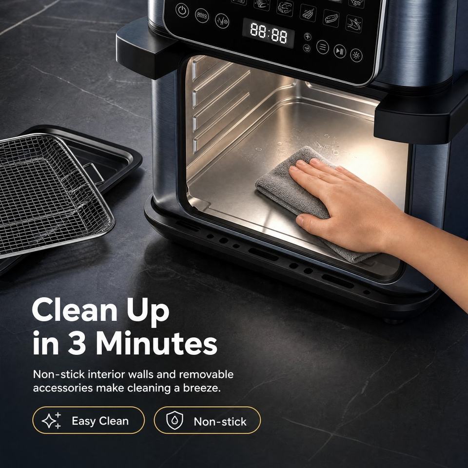 Plug Logo Simple A Energy Rated 12 Liters Electric Air Fryer Oven with Customized Logo ...