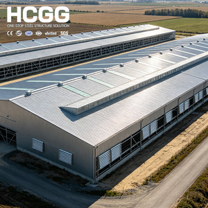 Structure en acier résistante au vent sur mesure pour ferme, hangar, bâtiment d'élevage avicole, construction agricole, poutre en H robuste - Product Image 4