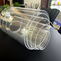 Tube rond en PMMA transparent de toutes tailles, diamètre de 3 à 350 mm, tuyau acrylique, éclairage LED, décoration, diffuseur de lumière