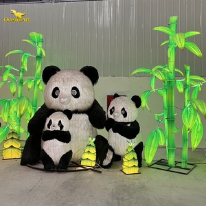 Fábrica de Faroles de Zigong, Faroles de Seda con Forma de Panda, Coloridos, LED, Impermeables, Hechos a Mano, para Diwali y Acción de Gracias - Product Image 2