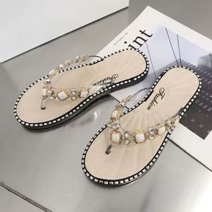 Sandales plates d'été pour femmes, tendance sexy, sandales d'extérieur, dessus en PU, semelle extérieure en TPR, respirantes, légères, confortables - Product Image 3