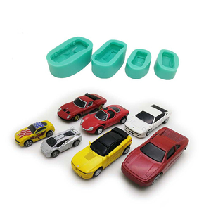 Moldes de Silicona con Forma de Auto YS para Decoración de Pasteles, Chocolate, <span class=keywords><strong>Fondant</strong></span>, Moldes de Autos de Carreras Deportivos, Jabón, Arcilla Polimérica, Herramientas para Velas - Product Image 2