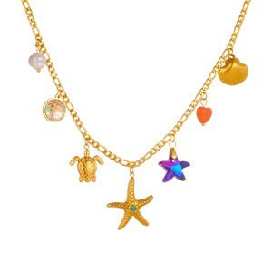 Fashion Marine Animal Starfish <b>Turtle</b> Pendant Stainless Steel <b>Necklace</b> Gift Charm Jewelry N2895 - Product Image 4