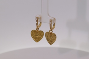 ต่างหูจี้รูปหัวใจแบบคลาสสิกสไตล์วินเทจสุดเก๋จาก Tianyu Gems  ทำจากทองเหลืองชุบทอง  สำหรับผู้หญิง - Product Image 5