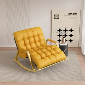كرسي أريكة مع وضعية إمالة فردية كرسي جلد مزدوج كرسي هزاز كرسي عصري لغرفة المعيشة
