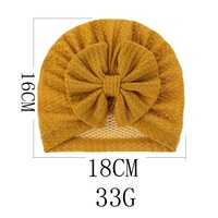 Gorro de Punto para Bebés WD-A492, Color Algodón Brillante, para Niños y Niñas, con Lazo, Estilo Indio, para Invierno