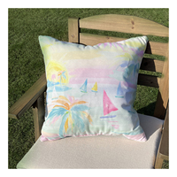 Nouvel arrivage de housses d'oreiller tissées pour l'extérieur, collection printemps été, anti UV, imperméable, garniture en jute