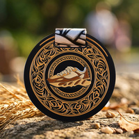 Médailles sportives en alliage de zinc moulé sous pression, médaille de marathon, logo en métal émaillé 3D, médailles personnalisées avec ruban