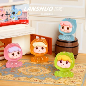 Figuras Mini Q de Lanshuo, Muñecos de Resina Plástica que Brillan en la Oscuridad, para Manualidades Infantiles, Decoraciones DIY, 8-13 Años, Primavera 2026 - Product Image 4