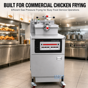 Freidora a Presión Comercial de Gas para Pollo, Estilo Panel, de Alto Rendimiento, 25L, con Sistema de Aceite - Product Image 2