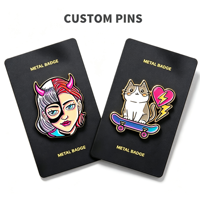 Pins de revers en métal émaillé personnalisés - Conception gratuite, plaqué or, logo 3D anime dessin animé, imprimé en typographie, faible MOQ 1 pièce pour les amateurs de musique