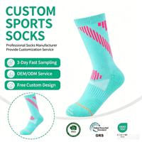 Chaussettes de course mi-longues pour femmes, respirantes et à séchage rapide, avec compression, en nylon et coton, pour le sport d'automne, personnalisables