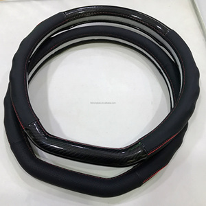 Funda para <span class=keywords><strong>Volante</strong></span> <span class=keywords><strong>de</strong></span> <span class=keywords><strong>Fibra</strong></span> <span class=keywords><strong>de</strong></span> <span class=keywords><strong>Carbono</strong></span>, Nuevo Diseño Antideslizante, Accesorios Interiores, Funda Protectora para Automóvil - Product Image 6
