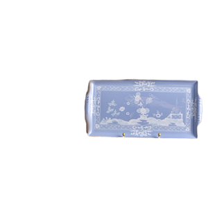 Lot de Plats Rectangulaires en Céramique Américaine avec Motif Floral pour la Rentrée Scolaire – Idéal comme Cadeau de Vaisselle - Product Image 1