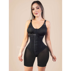 <span class=keywords><strong>Fajas</strong></span> Curvas de Plástico <span class=keywords><strong>con</strong></span> Efecto Espina de Pescado, Doble Compresión, Tirantes Finos <span class=keywords><strong>con</strong></span> Sujetador - Colores Clásicos - Product Image 3