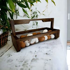 Panier <span class=keywords><strong>de</strong></span> récolte en bois Panier <span class=keywords><strong>de</strong></span> jardin résistant à l'eau et à la rouille pour la récolte des légumes et la collecte des fruits - Product Image 6