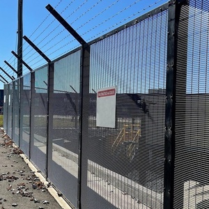 Clôture <span class=keywords><strong>anti</strong></span>-escalade haute sécurité 358, galvanisée, revêtement poudré vert noir, clôture d'aéroport, clôture de prison, prix d'usine - Product Image 2