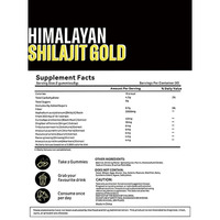 Gummies de Shilajit Naturel de l'Himalaya, 75% d'Acide Fulvique et 85+ Oligo-éléments avec Ashwagandha Gokshura Noir, 60 Gummies