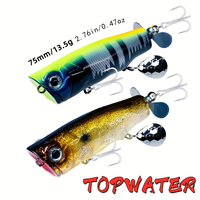 Leurre de pêche Propeller Wobbler Minnow, leurre artificiel dur flottant pour lancer longue distance, adapté à l'eau douce et à l'eau salée