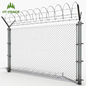 HT-FENCE vente en gros de clôtures temporaires barbelé grillage à maillons de chaîne barbelé de réseau - Product Image 3