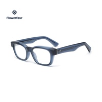 Monture de lunettes en acétate noir unisexe, style vintage, monture complète, design classique, pour la lecture et l'ordinateur