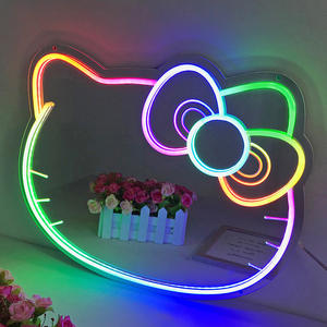 Il Best-seller di alta qualità Kitty Cat specchietto per il trucco al Neon insegna al Neon LED tavolo Vanity Custom segno di riduzione tariffaria - Product Image 6