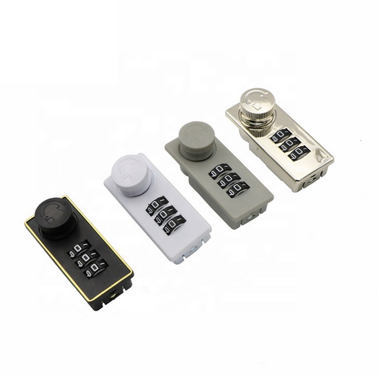 Анти-кражи ключа рекламные пластиковые черный механический пароль Комбинация 3 цифр чемодан замок для выдвижного ящика