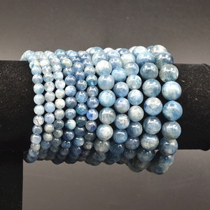 Aita 6 7 8 10mm vente en gros de <span class=keywords><strong>bijoux</strong></span> en pierre de <span class=keywords><strong>Cyanite</strong></span> <span class=keywords><strong>bleue</strong></span> perles rondes Bracelet en pierre pour femmes - Product Image 4