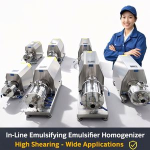Pompe émulsifiante homogénéisatrice à cisaillement élevé en ligne à trois étages pour applications alimentaires – Pompes émulsifiantes sanitaires à trois étages - Product Image 5