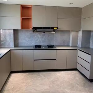 Ensemble de meubles de cuisine modernes sur mesure, armoires de cuisine complètes, design automatique, prix d'usine, armoires de cuisine sur mesure - Product Image 1