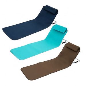 Portable Outdoor Folding Beach Chair with <b>Backrest</b> Oxford Material Camping Mat for Fishing Field Beach Use - Product Image 1